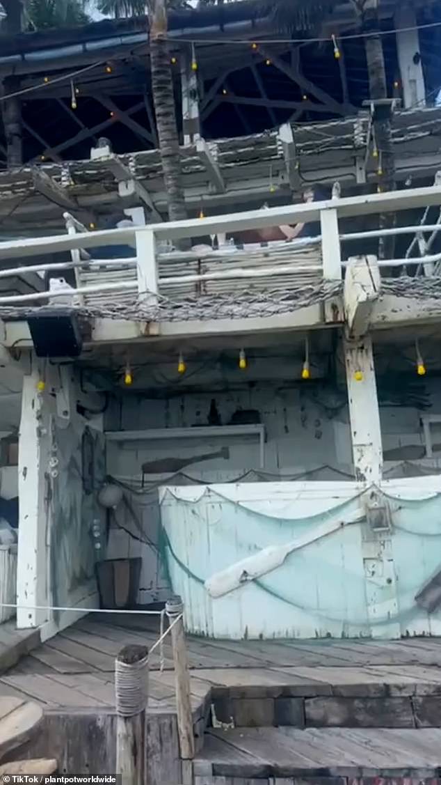 The clip also featured footage of makeshift buildings with metal roofs and poorly maintained roads