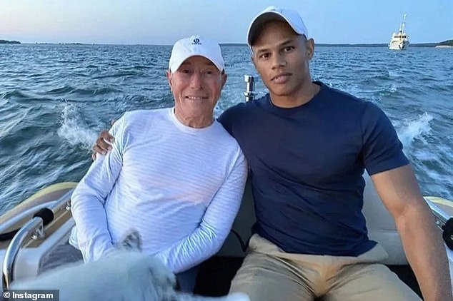Geffen allegedly also demanded that his ex-beau remove all of his body hair. Pictured: David Geffen and Donovan Michaels on his Instagram
