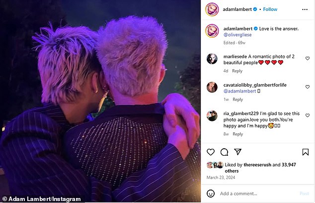 There are reports that Lambert and Gliese began dating as far back as 2020, but they didn't go Instagram official until May 2021 and in March 2024 he shared a snap captioned: 'Love is the answer'