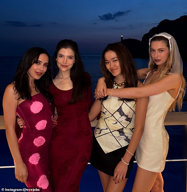 Eve, 27, (right, during her hen party) was named by society bible Tatler as one of its 'new generation of It Girls'