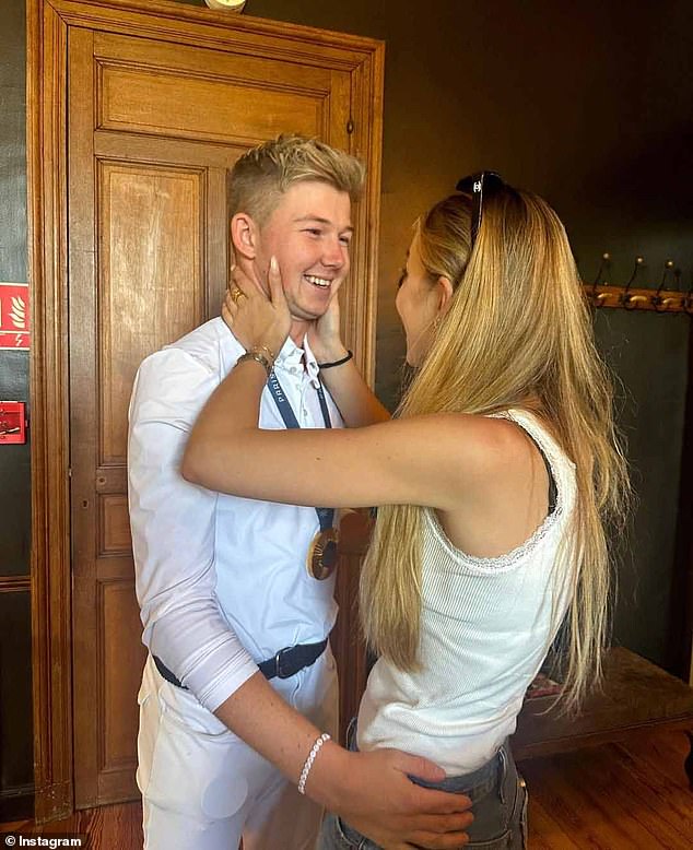 Eve will marry Olympic champion Harry Charles in the Cotswolds this weekend (pictured together)