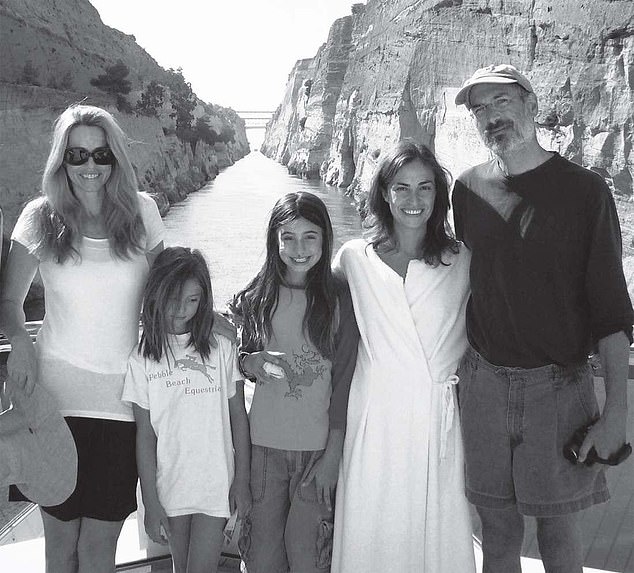 Steve Jobs is pictured with his wife Laurene and children in 2006, including Eve (centre)