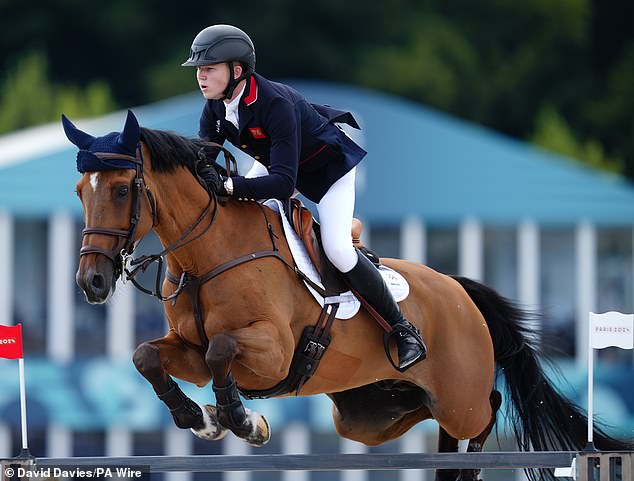 Great Britain's Harry Charles aboard Romeo 88 during the Jumping Team Final at the Chateau de Versailles on the seventh day of the 2024 Paris Olympic Games