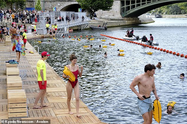 There are three designated swimming sites along the river: one near the Eiffel Tower, one close to Notre Dame Cathedral, and one in eastern Paris