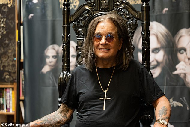 The presenter, 32, shared the heartbreaking news with listeners on his show shortly after a statement was released by the family confirming that the Black Sabbath star had passed away aged 76 (Ozzy pictured in 2022)