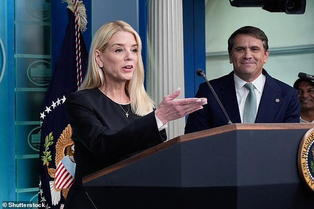 Attorney General Pam Bondi (left) posted to X on Tuesday morning Deputy Attorney General Todd Blanche's (right) statement on his intent to meet with Maxwell to ask: 'What do you know?'