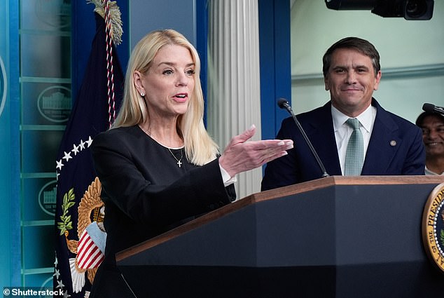 Attorney General Pam Bondi posted to X on Tuesday morning Deputy Attorney General Todd Blanche's (right) statement on his intent to meet with Maxwell to ask: 'What do you know?'