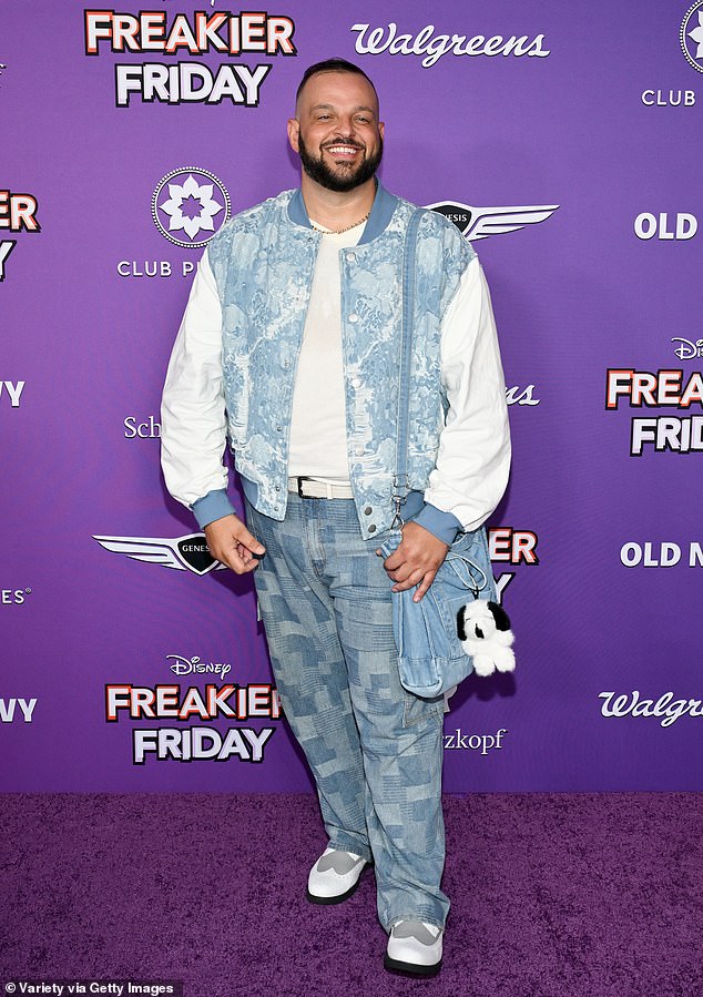 Daniel Franzese - who starred with Lindsay Lohan in Mean Girls - attended the premiere in a blue-denim ensemble, including the bag