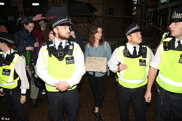 Amid warnings 'discontent is real' in Britain, Met Police officers were called to the Britannia International Hotel, on Marsh Wall, Canary Wharf, last night