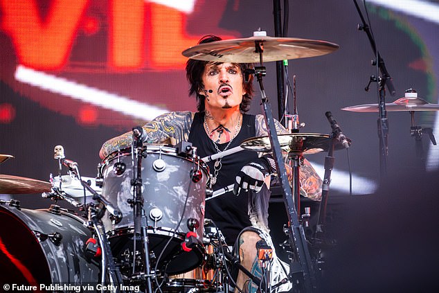 Motley Crue's drummer Tommy Lee (pictured in 2023) claimed Ozzy snorted a trail of ants while on tour with Motley Crue back in 1984 - which the rocker has since confirmed to be true