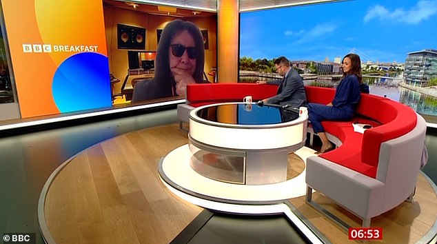 The rock star, 75, appeared on the programme to speak about the late Ozzy to presenters Sally and Jon Kay, 55