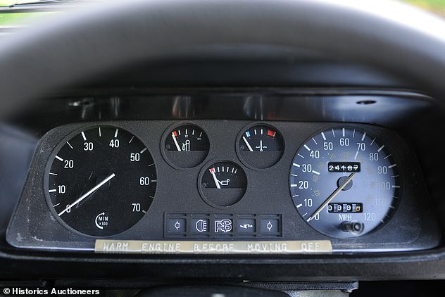 As you can see from the odometer, the car has a mere 24,186 miles on the clock - barely 500 miles for each of its 49 years since rolling off the Essex assembly line