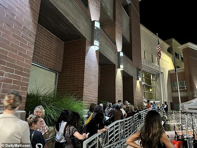 People began lining up outside the the Ada County Courthouse at around 10pm Tuesday as they hoped to get a seat for the 9am sentencing in Boise