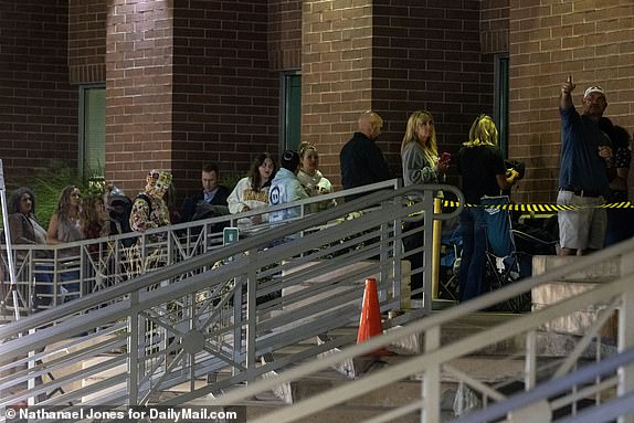 More than 50 people wait in line outside the Ada County Courthouse at 4:00 A.M. in an effort to get a seat in the courtroom for the sentencing of killer Bryan Kohberger on Wed., July 23rd, 2025.
