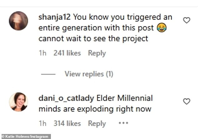 'You know you triggered an entire generation with this post,' Instagram user @shanja12 commented. '[I] cannot wait to see the project!'
