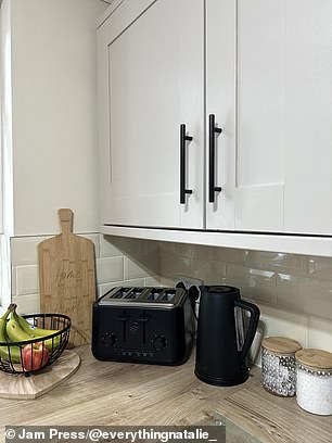 Natalie bought new kitchen utensils and decorations from B&M to keep costs down