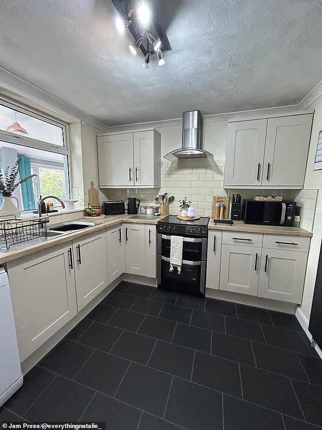 'If I was to start this project again, I wouldn't change anything - I love how we took our time and worked together to get our final look in here,' Natalie said