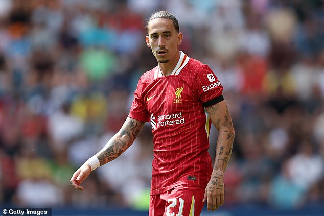 Tsimikas featured in Liverpool's pre-season season friendly against Preston with the tattoo