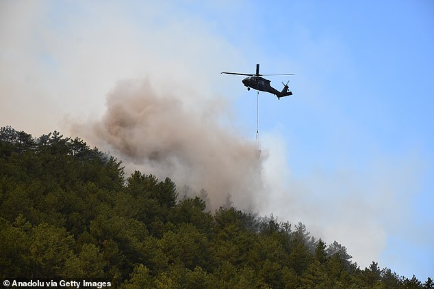 By evening, the fire had consumed an estimated 3,700 acres of forest, forcing evacuations of approximately 1,200 residents from nearby villages