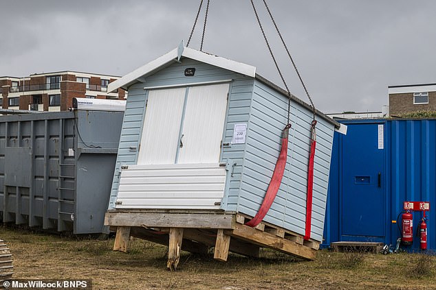 The latest removal work comes after 31 huts were taken away from the same beach in June last year