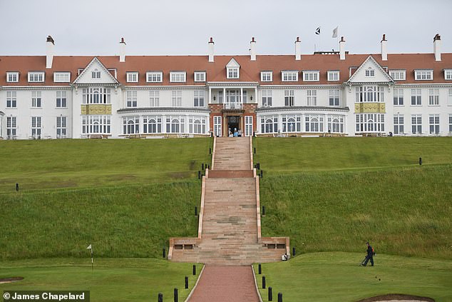 A 'ring of steel' has been thrown up around Trump Turnberry, above, as preparations continue for the arrival of US President Donald Trump there this week