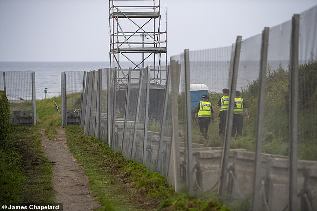 Large security fences have been erected around the Turnberry resort ahead of the visit