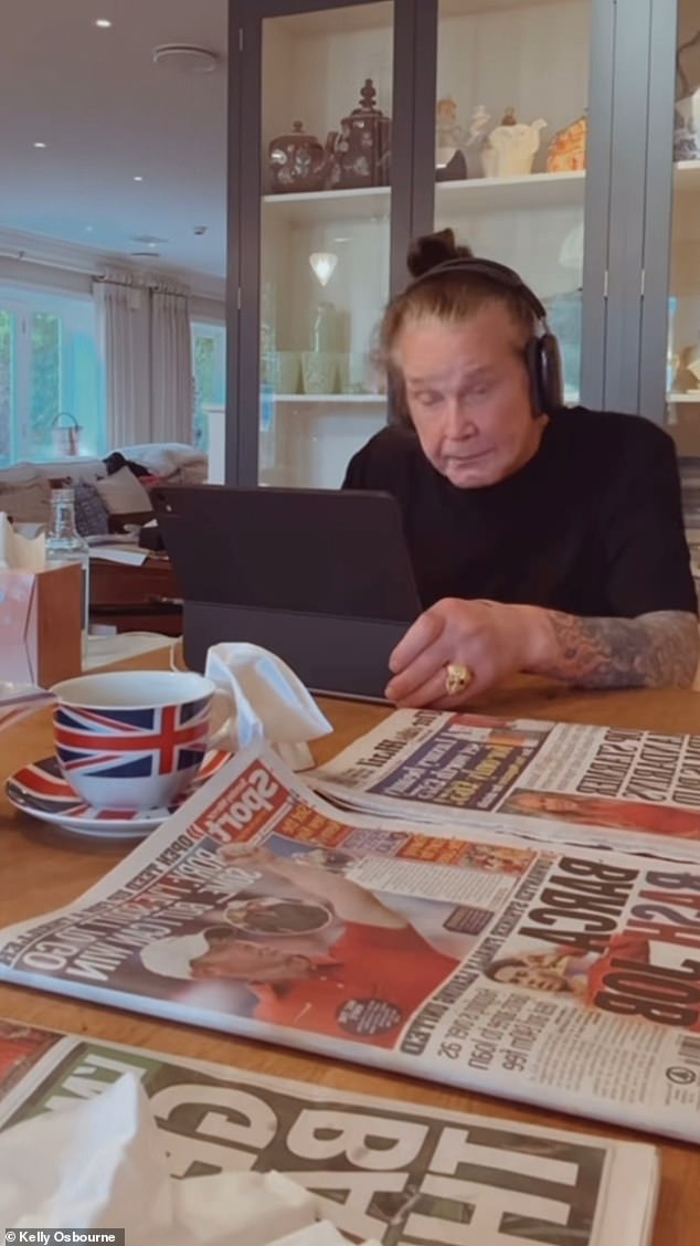 Ozzy's daughter Kelly Osbourne , 40, shared the video with fans on her Instagram Story on July 20, just two days before the singer died
