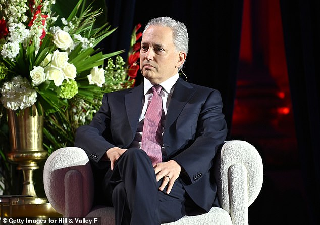 David O. Sacks speaks onstage at the All-In and Hill & Valley Forum "Winning The AI Race"