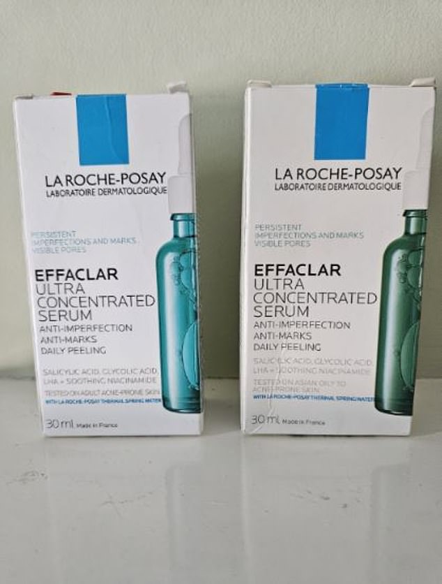 Fake products pose the risk of skin irritation, skin infections or even chemical burns