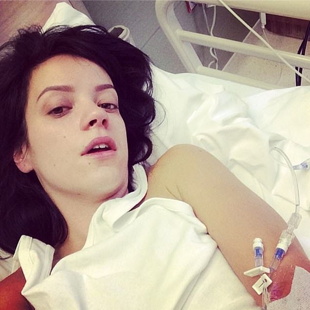 In addition to Suki Waterhouse, everyone from Lily Allen (pictured) to Miley Cyrus and Kim Kardashian have posted pictures of themselves receiving medical care