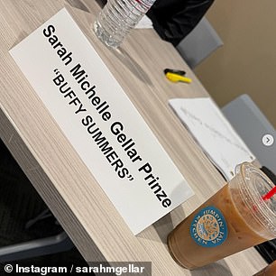 Gellar appears to be just as ecstatic to revive Buffy as her followers are, as she uploaded a teaser to her Instagram on Tuesday with the caption 'Baby steps,' alongside a table-read script of the 'pilot' for the new season