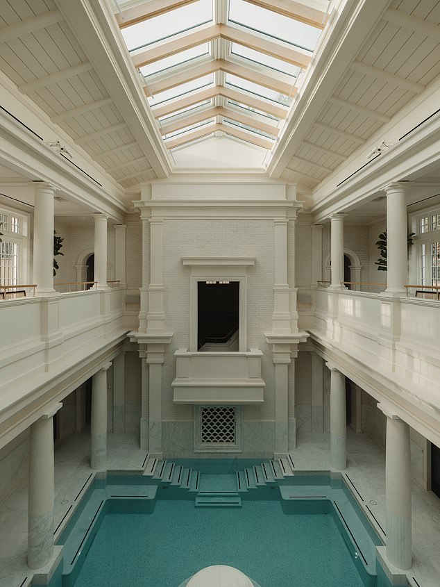 Guests can expect a 25-metre heated year-round pool, a poolside bar, as well as sitting rooms that host DJs, restaurants and bars and a Roman-inspired spa