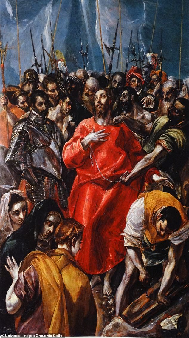He compared Magione's image to Greek painter El Greco's 1579 The Disrobing Of Christ just before his crucifixion