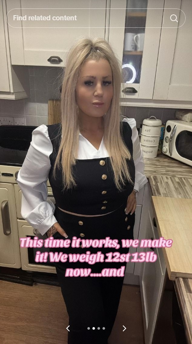 The grandmother has lost over five stone in 15 months