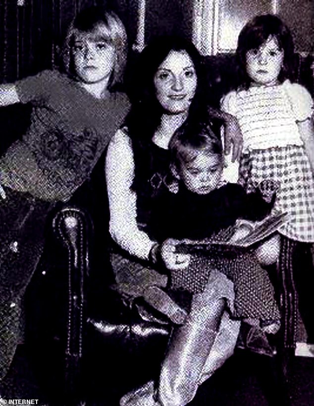 Ozzy's first wife Thelma pictured with their children Jessica, Louis and Elliot, right, who the Black Sabbath singer adopted from a previous marriage