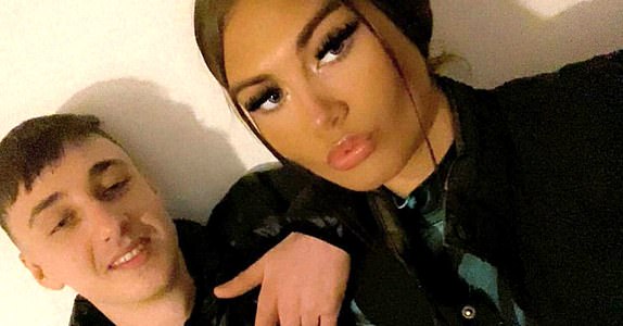 Jay Slater with best friend Lucy Law