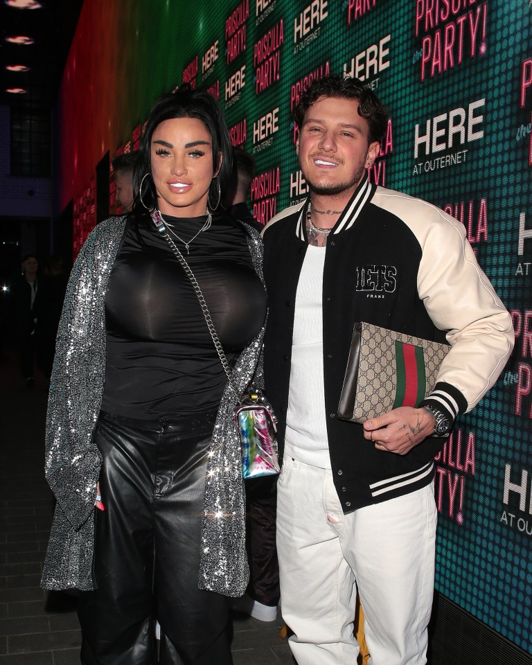 Katie Price and her boyfriend JJ Slater at a press night.