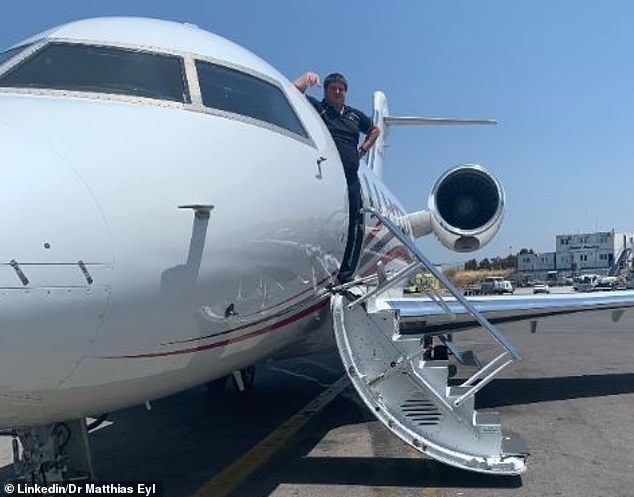 The doctor on board was previously named as 46-year-old German national Dr Matthias Eyl