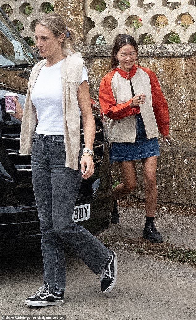 Members of Eve's glamorous girl squad are pictured, including Chloe Lee (thought to be pictured right), co-founder of Selleb, the receipt-sharing app