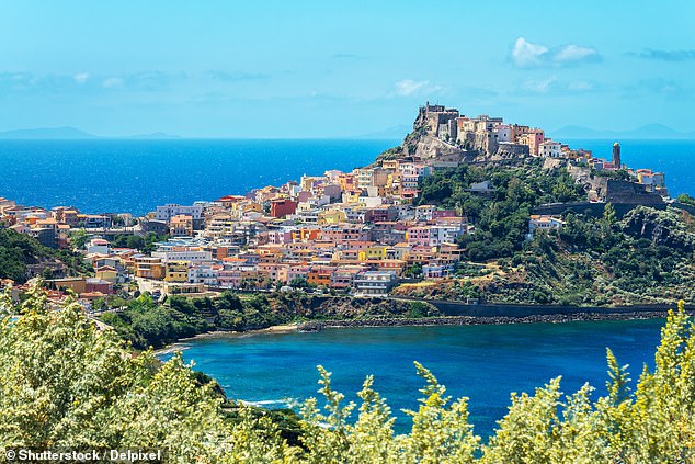 Authorities have warned temperatures will sit above average throughout the week, with highs of 42C expected in Italy's southern regions, such as Puglia, Basilicata, Sardinia, pictured, and Sicily