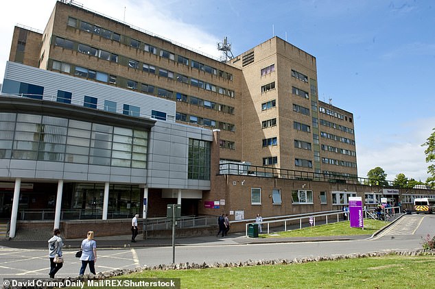The newborn baby died at Yeovil District Hospital (above), the court was told