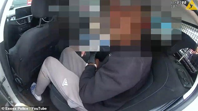 The man is taken away by police to be interviewed and so detectives can search his home