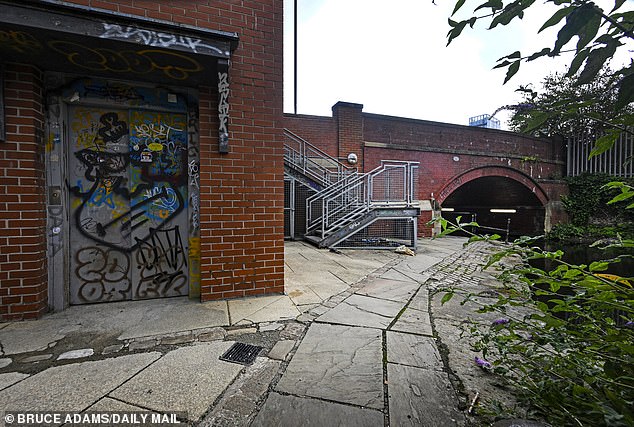The lonely canalside steps where complainant said he was 'led to and then attacked' on June 18