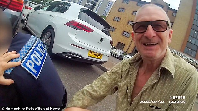 Following the incident, Hampshire Constabulary praised the quick-thinking assistance of Mr Stewart, with a force spokesman remarking: 'Long since retired from Sun Hill station - but he's still got it!'