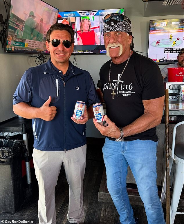 The star looked happy and healthy as he posed up with Governor Ron Desantis in May 2025 in his final photos