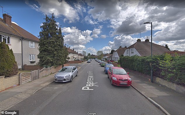 Woodger broke into a ground floor flat in Erith, southeast London, (pictured) in the early hours of December 29, 2019