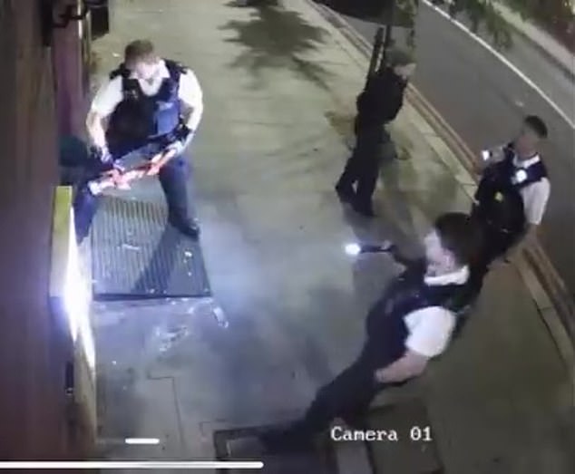 The pub's owner said the officers could have simply put their hand through the broken window and unlocked the door