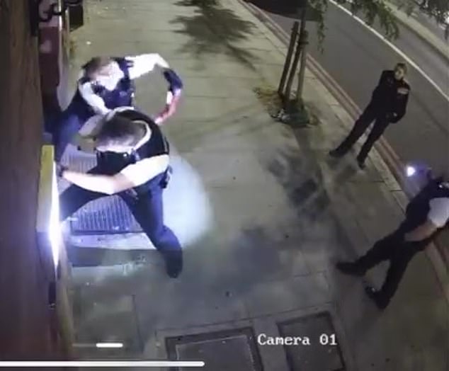 But the officers claimed they believed the suspect, who had already fled, was still inside the pub