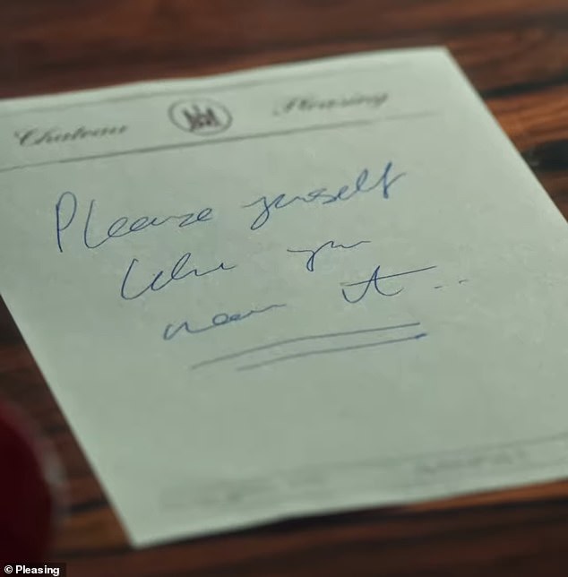 In the newest ad, Harry writes down 'Please yourself like you mean it' on a diner-style check and then reads the same line aloud