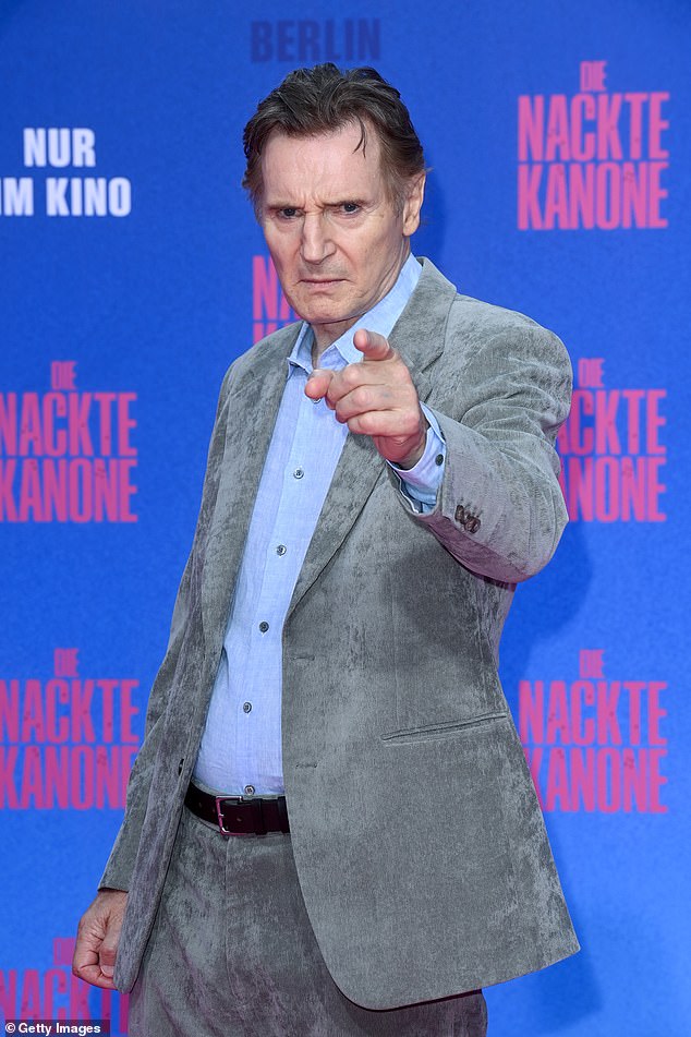 Liam appeared in great spirits at the premiere